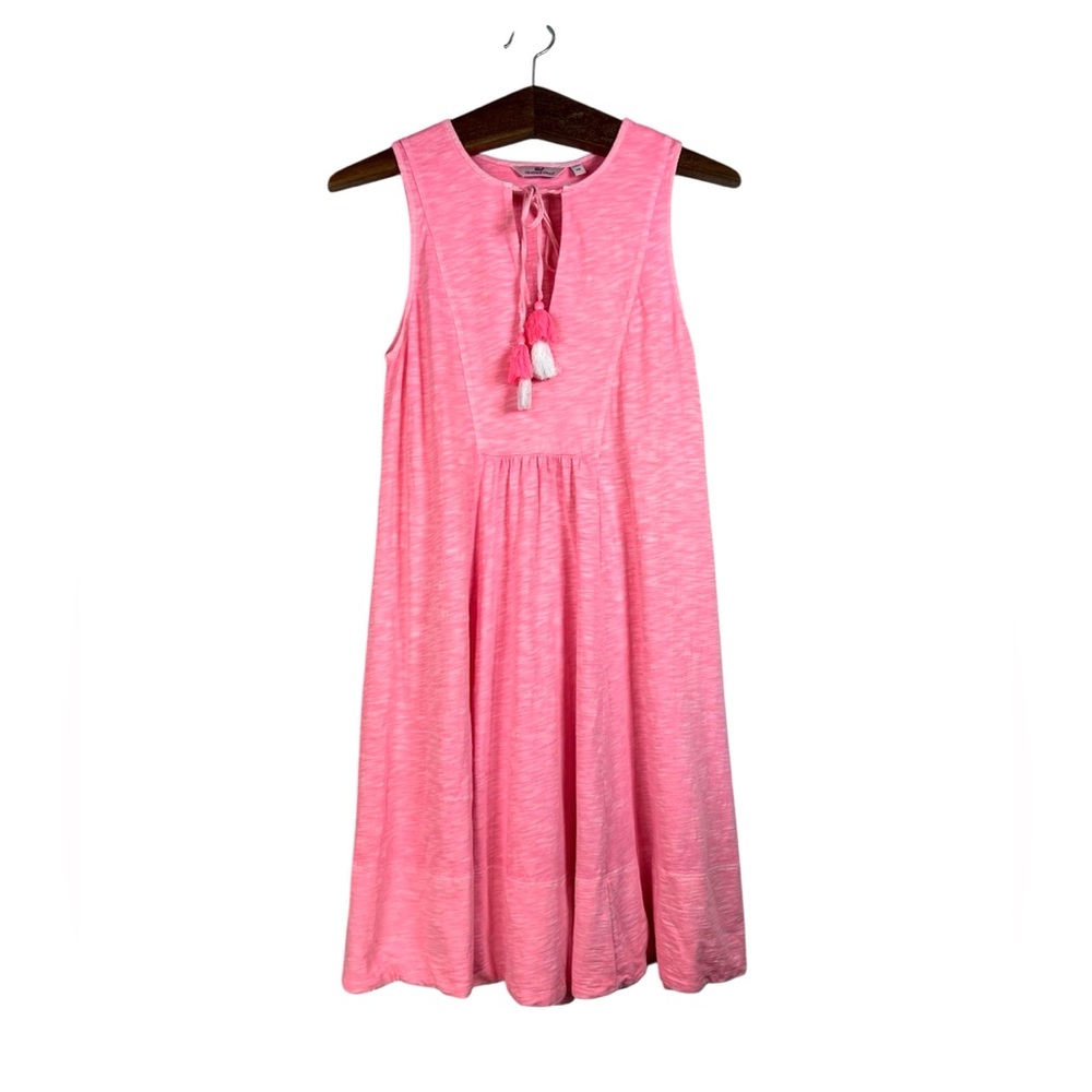 Vineyard Vines Women’s Neon Pink Tassel Coverup Dress Size XS Beach Vacation